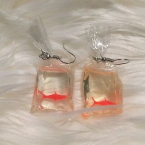 Gold fish earrings